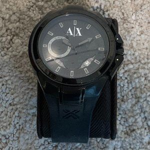 ARMANI EXCHANGE Chronograph Black Rubber Men's Watch AX1050